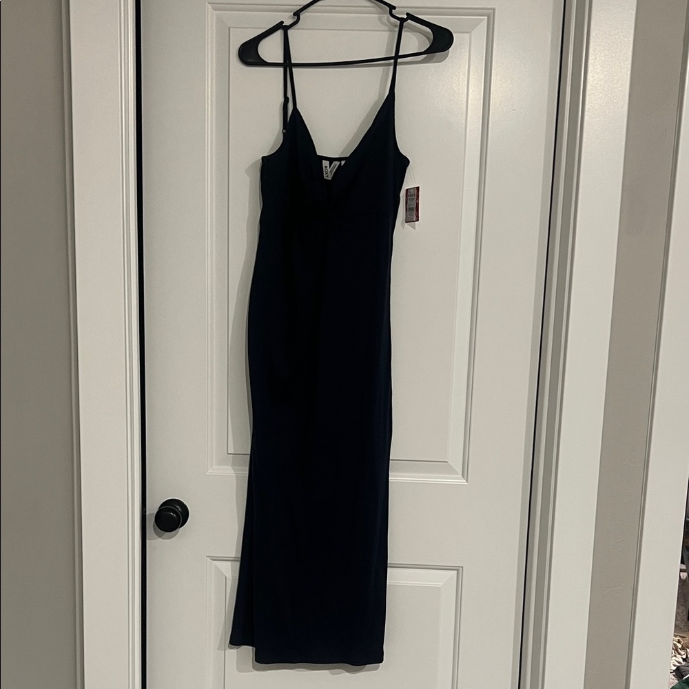 Roxy Black Maxi Dress with Spaghetti Straps